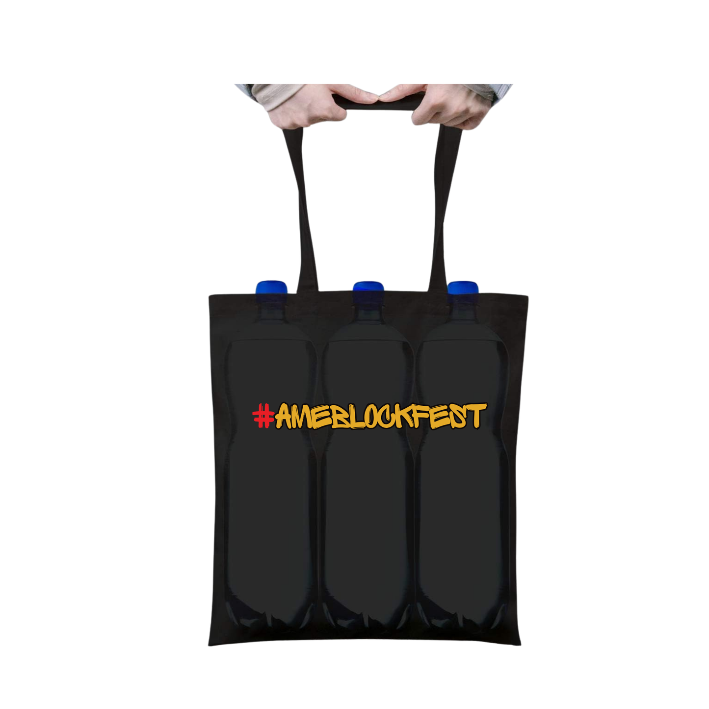 AME BLOCKFEST Black Canva Tote Bag