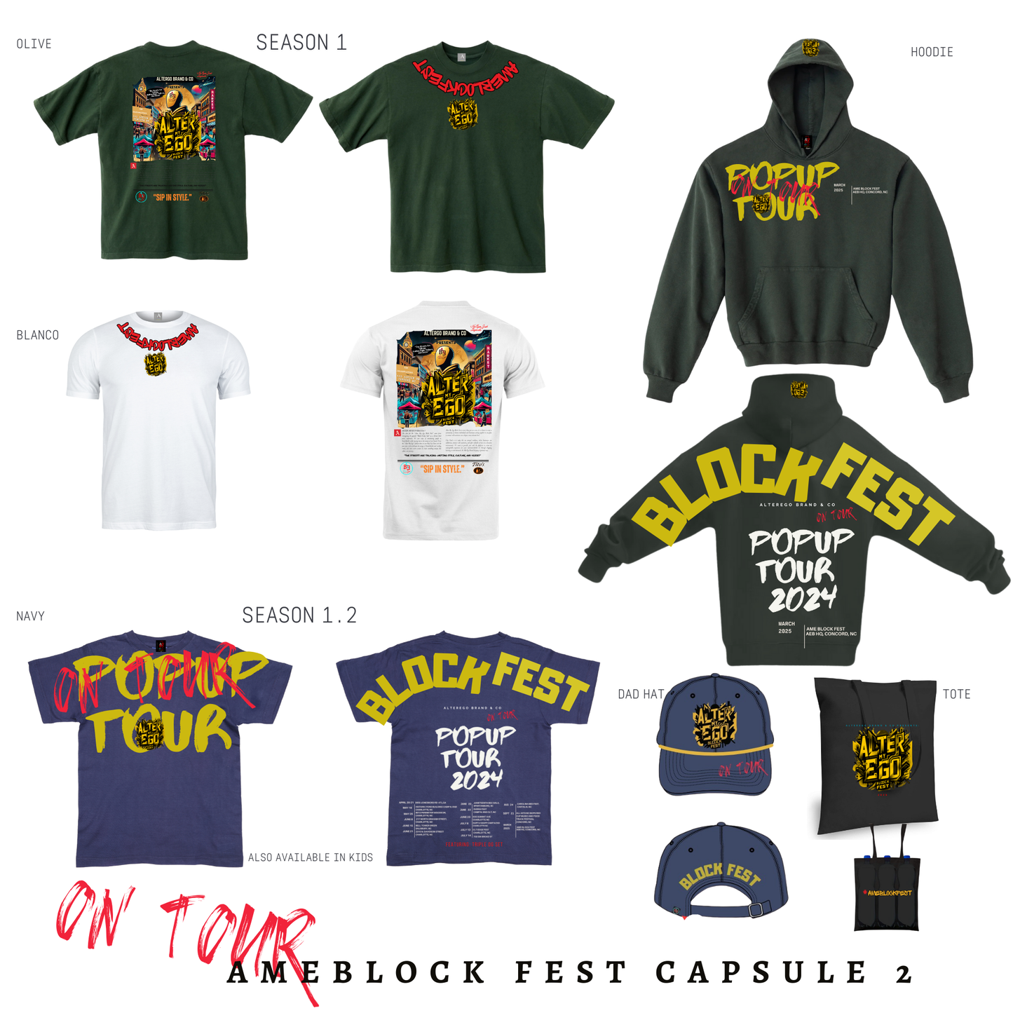 AME BLOCKFEST COLLECTION — “PopUp Tour” T-Shirt
