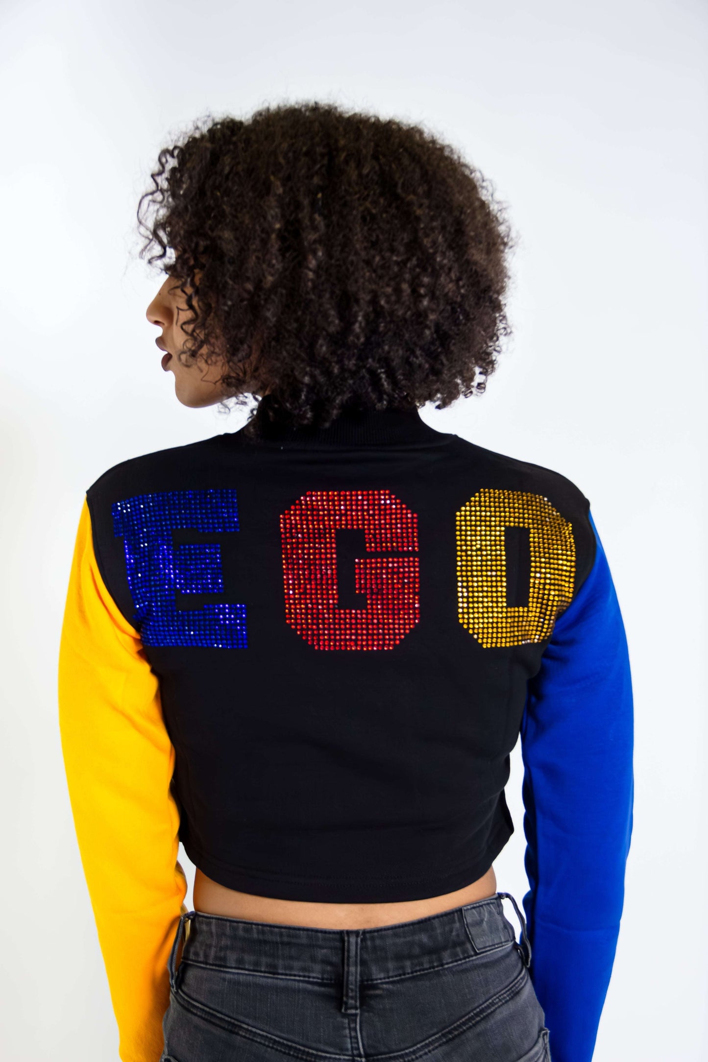 cropped black sweater