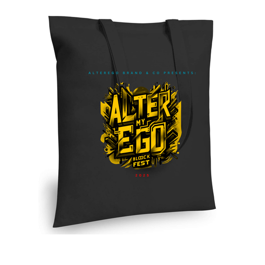 AME BLOCKFEST Black Canva Tote Bag
